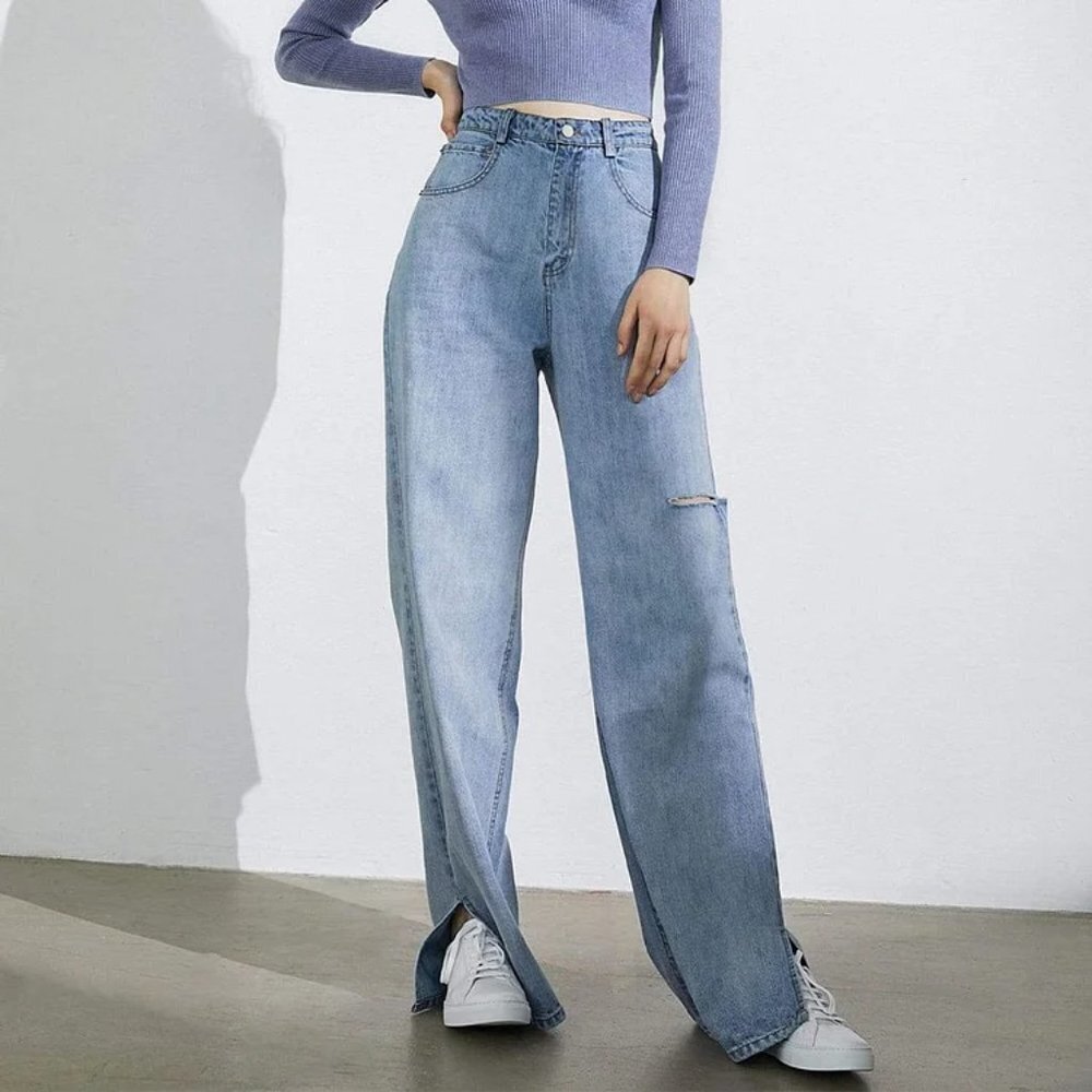 J.ING Dennis Wide Slit Hem Jeans